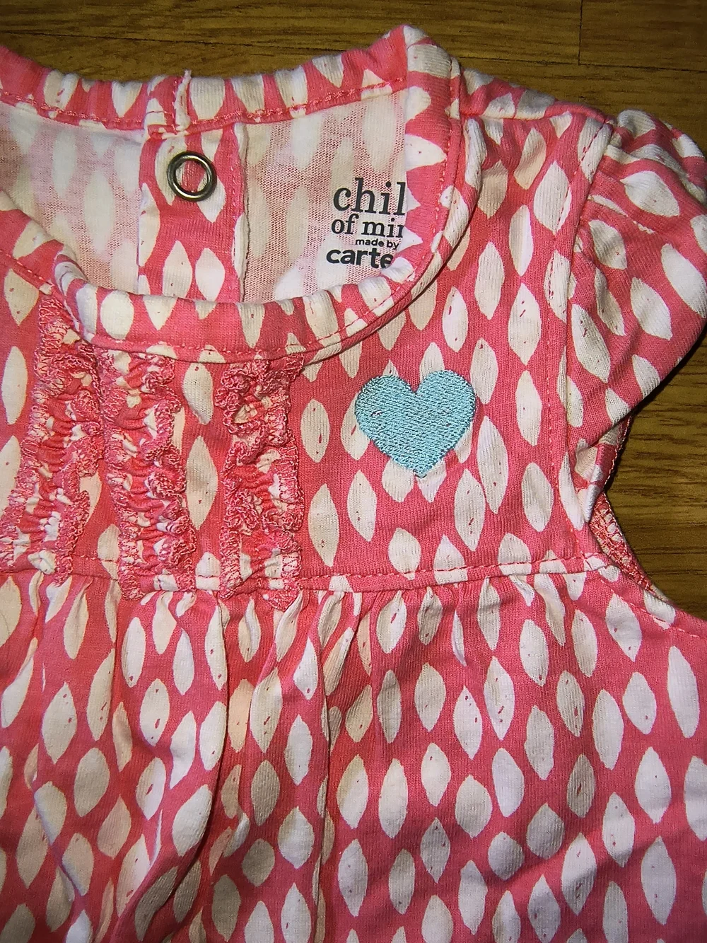 Child Of Mine Made By Carter's Pink Patterned Baby Dress & Bloomer Set